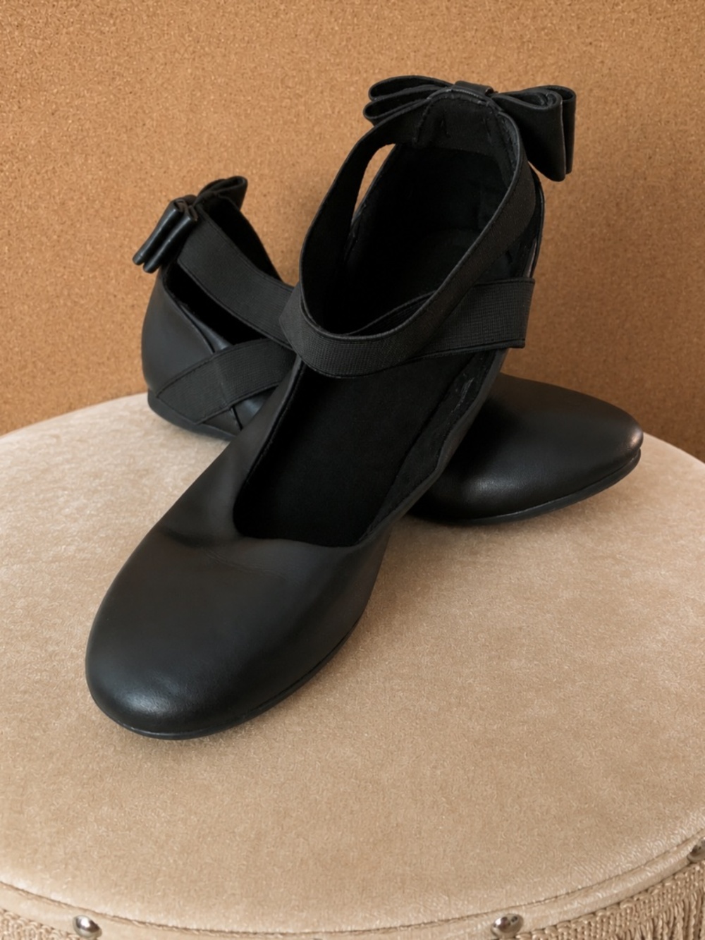 Kenneth Cole REACTION Girls Mary Jane Flats Bow Back Elastic Strap Size 1